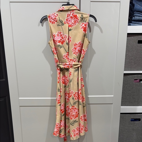 Banana Republic Red Pink Tie Front Sundress - Picture 4 of 5